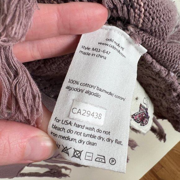 Anthropologie Granny Square Crochet Funky Knit Boho Cardigan Sweater Jacket Coat - Picture 5 of 9